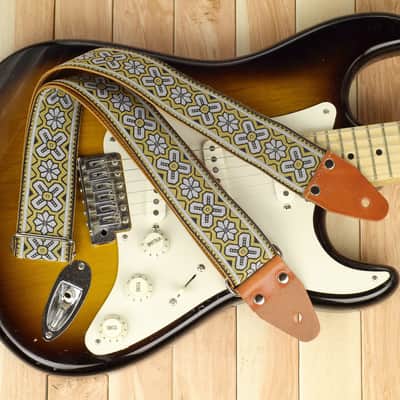 Pardo retro guitar strap model Brown Clapton, backing suede image 2