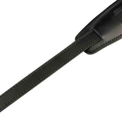 Genuine Fender Vintage Leather Saddle Guitar Strap, Black 099-0689-006 image 2