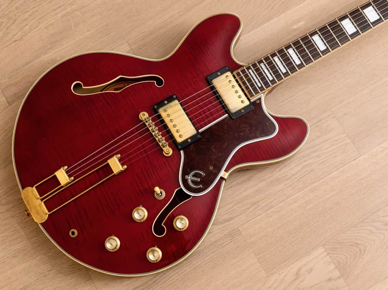 1993 Epiphone Sheraton Vintage Guitar Cherry, 100% Original w/ Case, Japan Terada image 1