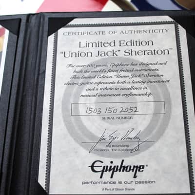 EPIPHONE "Limited Edition "Union Jack" Sheraton"(1503 150 2052)HARDCASE, PAPERS, 3, 57 KG image 22