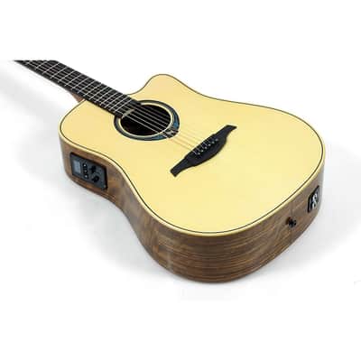 Lag Guitars Tramontane HyVibe THV20DCE Dreadnought Acoustic-Electric Smart Guitar Regular Natural image 3