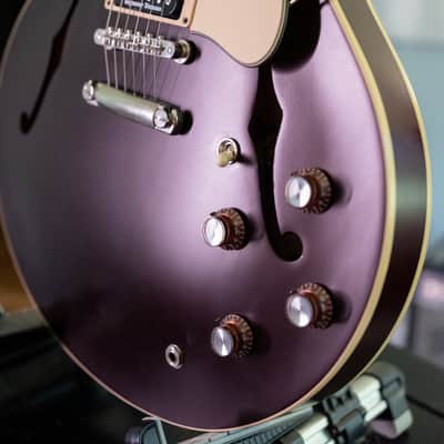 Gibson 335 Mod Shop - Electric Plum - Pearly Gates image 6