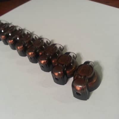 JAT CUSTOM GUITAR PARTS (20) Set Screw Chicken Head Knobs for Amps, Pedals or Guitars Copper / Black image 3