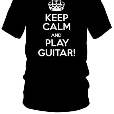 Keep Calm and Play Guitar Black T-Shirt - 4XL image 2