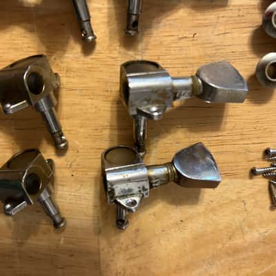 Gotoh tulip tuners set 1970s - chrome unmarked for Ibanez etc image 3