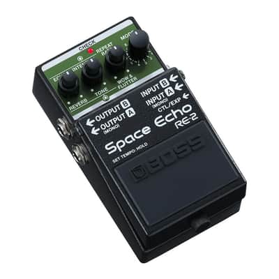 BOSS RE-2 Space Echo Compact Versatile Full Stereo I/O 11-Position Mode Selector Delay and Reverb Effects Pedal with Wow and Flutter Control image 2