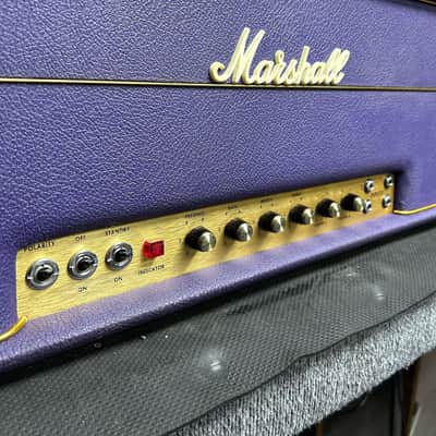 Marshall Super Bass 100 Full Stack 1970 Un-Modified- Royal Purple Tolex Cane Front image 7