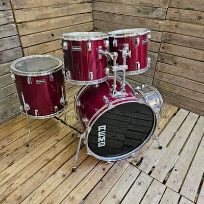 Drum Kit Remo Quadura Acousticon Includes Snare, Red USED! RKMRT160625 image 3