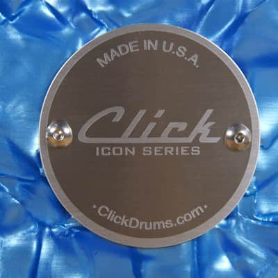 Click Custom 10ply Maple 6x12 Snare Drum Light Blue Pearl image 6