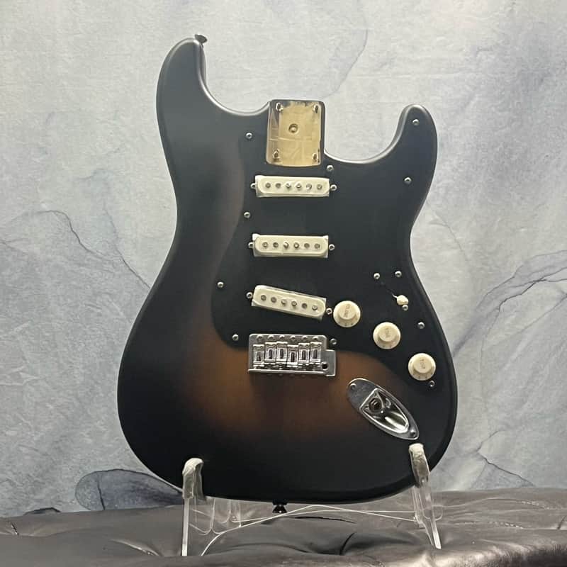 Squier 40th Anniversary Stratocaster Loaded Body Satin Sunburst with Anodized Black Pickguard image 1