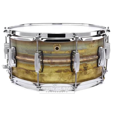 Ludwig LB464R Raw Brass Phonic Snare Drum 14x6.5 image 1