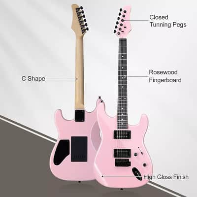 39in KST Electric Guitar HSH Pickups School Band Basswood With Gig Bag image 2