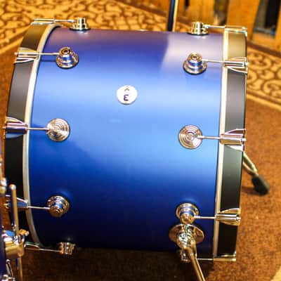 DW Collector's Maple SSC Blue Metallic Hard Satin Drum Set - 22,10,12,16 - SO#1367489 image 2