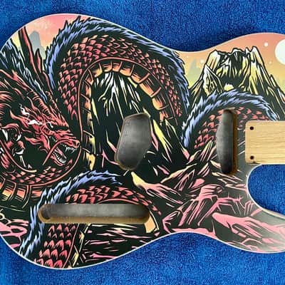 Red Dragon Custom UV Ink Printed Telecaster Body image 1