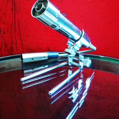 Vintage 1950's Lafayette 99-4522 crystal harp microphone High Z harp mic w accessories Calrad Aiwa Olson Shield prop display repair image 5