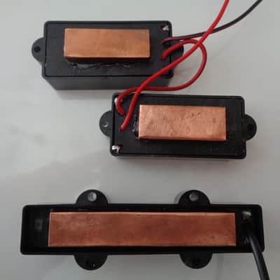 Set of handmade pickups with Neodymium magnets for four-string electric bass - Mod. PJ4 ND ULTRA image 4