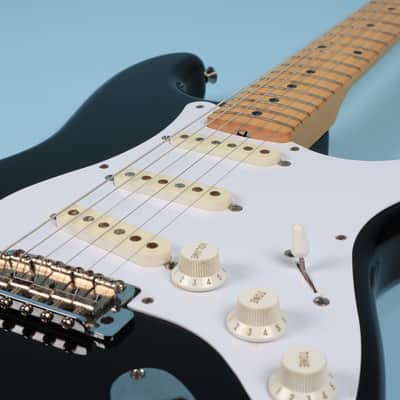 1989-1990 Fender MIJ Stratocaster Strat Japan Maple Neck Black Electric Guitar image 20