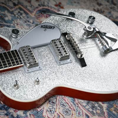2006 Gretsch G6129T Jet Japanese Silver Sparkle image 5