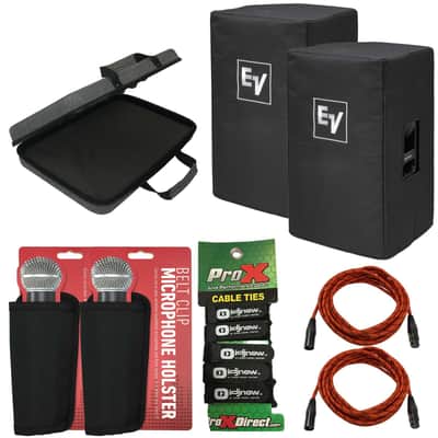 Electro Voice EKX-12-CVR Speaker Covers Pair w Case & XLR Cables image 17
