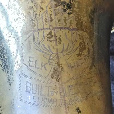 Buescher Elkhart Baritone/Tuba, USA, Lacquered Brass, missing MP stem image 2