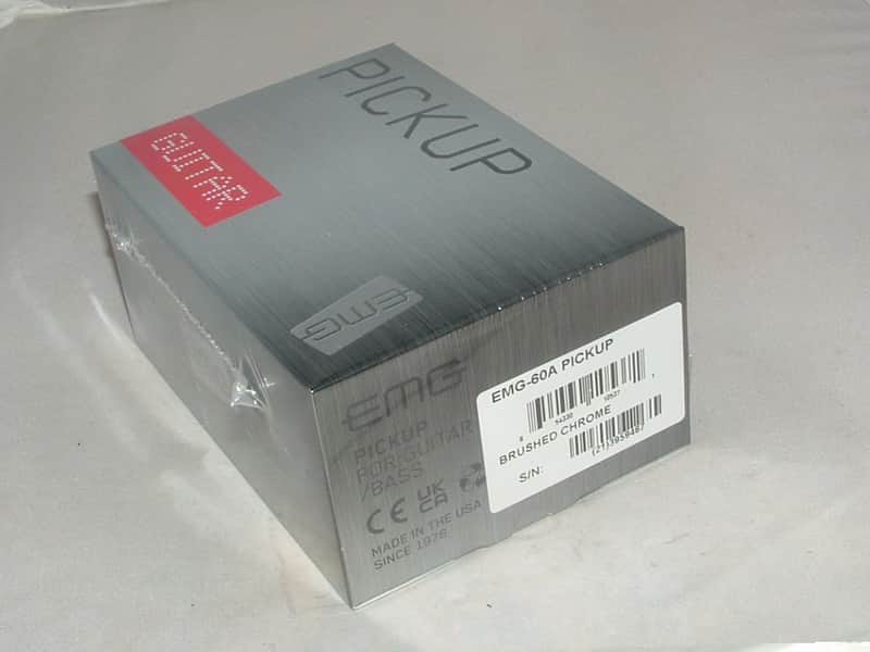 EMG 60A Active Humbucker (Brushed Chrome) New with Warranty image 1