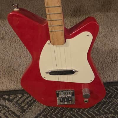 Loog Mini 3-String Electric Guitar Red Kids Beginner Travel Guitar image 1