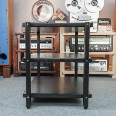 Black Audio Rack – Solid Wood 3-Tier Hi-Fi Rack – 5-Year Warranty image 4