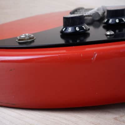 Fender Bullet S-2 1981 Red USA "V" Neck Telecaster Style SS w/ Bag image 6