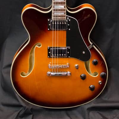 NEW 2018 Prestige Musician Pro DC VB Vintage Burst Semi Hollow Electric Guitar w/ Hard Case image 8