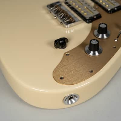 2015 Asher Guitars GT-3 Antique White Lollar Gold Foils w/OHSC image 15