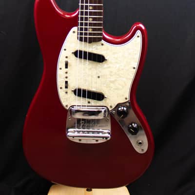 1966 Fender Mustang Guitar with Rosewood Fretboard - Dakota Red image 8