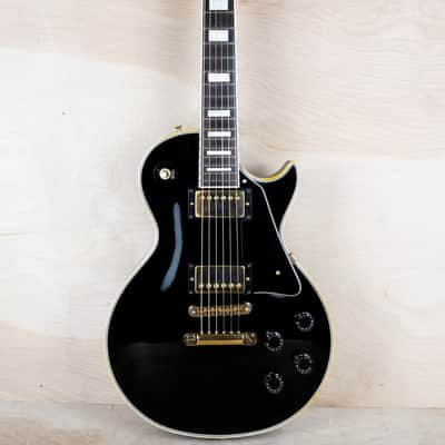 Orville by Gibson LPC Les Paul Custom MIJ 1991 Ebony USA Piickups Lacquer Finish w/ Bag image 2