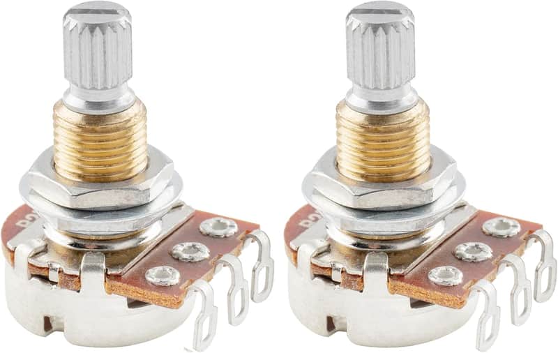 Brass Thread Mini Metric Size B25K Guitar Pots Linear Taper Potentiometers for Electric Guitar or Bass(Set of 2) image 1