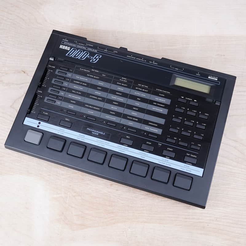 Korg DDD-5 Dynamic Digital Drums 1987 Black w/ Power Supply image 1