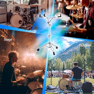 Dixon PSS-P1 Snare Drum Stand - Lightweight Portable Double Braced Pedestal image 5