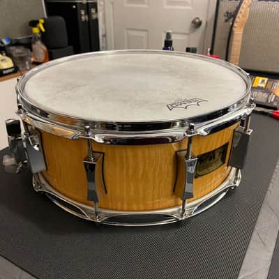 Pork Pie 6x14 10-Lug Snare (2008) Natural Curly Maple image 3