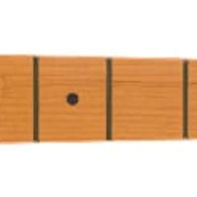 Fender Satin Roasted Maple Jazz Bass Neck, 20 Jumbo Frets, 12", Maple, Flat Oval image 6