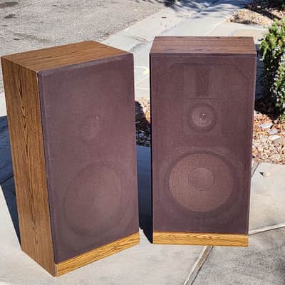 Sansui Sansui S-61U Vintage 3-Way Speaker System Pair 90s  - Walnut veneer image 2