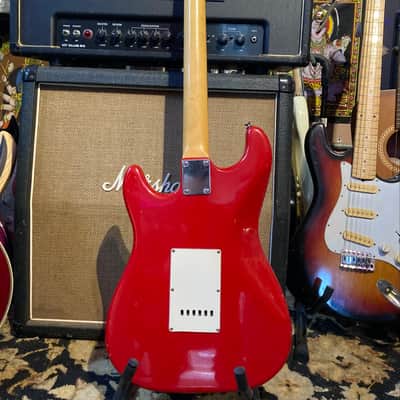 Lotus Doublecut Strat Syle Guitar MIK 1980s - Red image 5