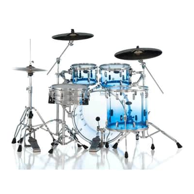 Pearl Crystal Beat Limited Edition 4pc Acrylic Drum Set Glacier Fade image 4