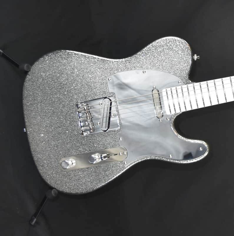 Video! Telecaster HS Metallic Silver Flake Dimarzio Tone Zone & Twang King image 1