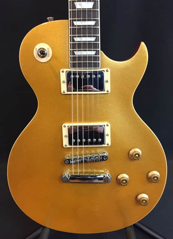Austin AS6 PRO Single Cutaway Electric Guitar Gold Top | Reverb