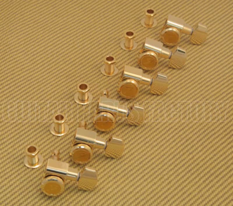 099-0818-200 Fender "F" Logo Locking Gold Guitar Tuners Strat/Tele image 1