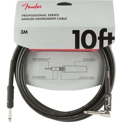 Mint Fender Professional Series Instrument Cable, Straight-Angle, 10', Black image 4