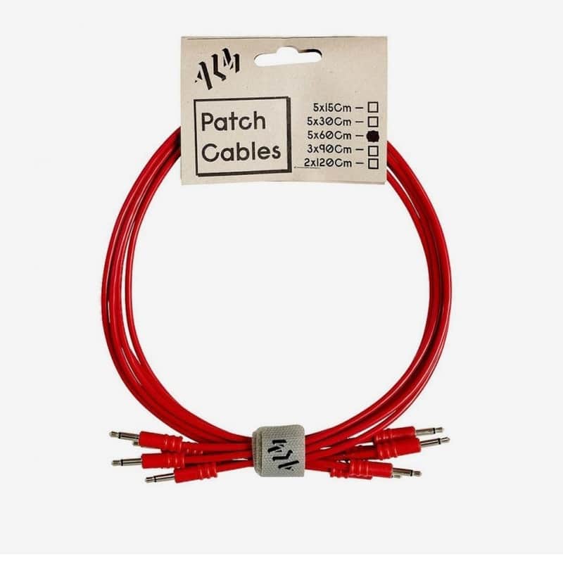 ALM Busy Circuits ALM-PC001x60 Eurorack Patch Cables (5 x 60cm) - Red image 1