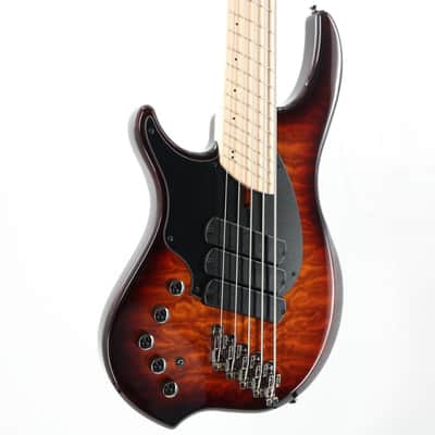 Dingwall Left-Handed Combustion 3X 5-String Multi-Scale Bass - 3-Pickup Quilt Top Vintageburst w/Maple Fretboard image 2
