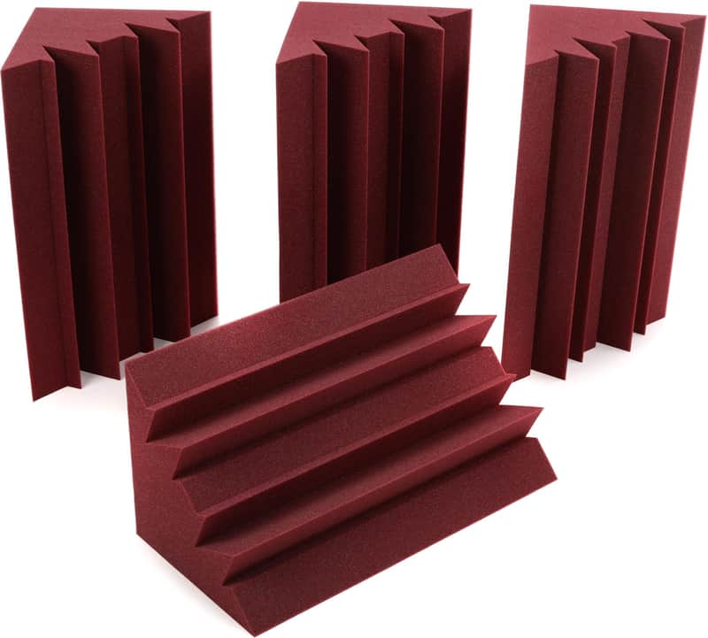 Auralex LENRD 1x1x2 foot Studiofoam Bass Trap - Burgundy (4-pack) image 1