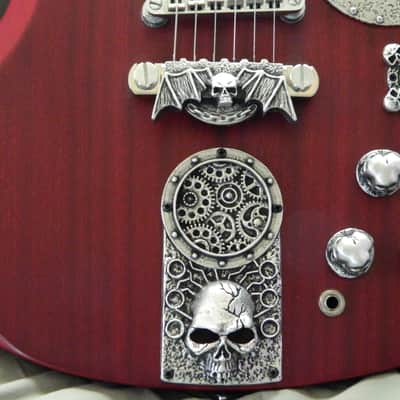 10 METAL SKULL PARTS for epiphone SG standard g400 guitar knobs special custom image 5