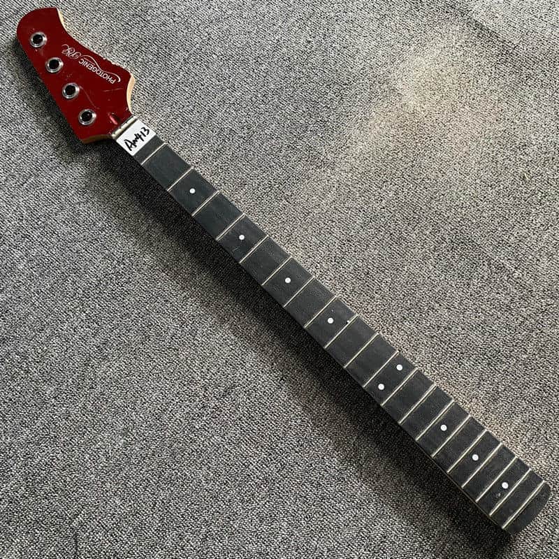 Red 4 String Jazz Bass Style Maple Neck, 20 Frets Rosewood Fingerboard image 1