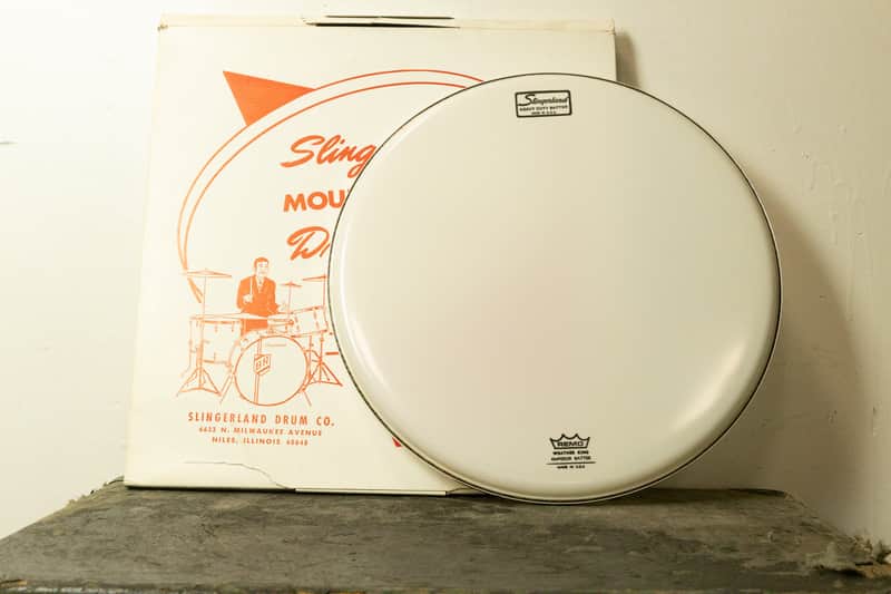 New Old Stock Slingerland 15" Smooth White Heavy Duty Batter Head image 1